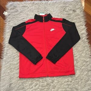 NWT‎ Nike Boys Logo Track Jacket in Red and Black